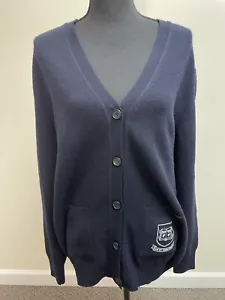 Calvin Klein Women's Blue White Yale Cardigan - Picture 1 of 7