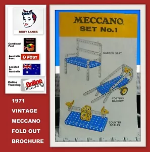 Vintage Meccano Set No. 1 Fold Out Brochure - 1971 * VGC* - Picture 1 of 9