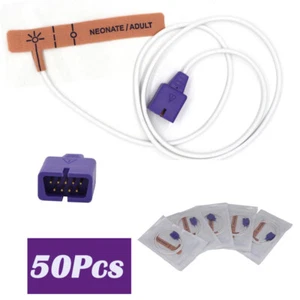 50Pcs Adult/Neonate Disposable Oximax SpO2 Sensor Compatible with Nellcor MAX-N - Picture 1 of 13