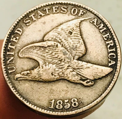 1858 Flying Eagle Cent Penny 1C Large Letters Ungraded US Coin CC28265 - Image 1 of 4