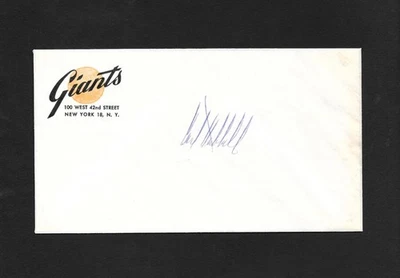 Carl Hubbell Signed New York Giants Team Envelope HOF Vintage Rare JSA Auto  - Image 1 of 3