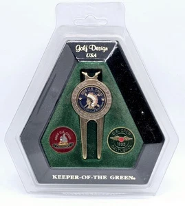 1993 1994 1995 U.S. Open Golf Course Divot Tool & Ball Markers Plaque Design NOS - Picture 1 of 3