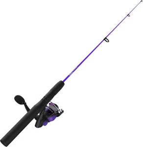 Zebco Dock Demon Spinning Reel or Spincast and Fishing Rod 10, Purple - Picture 1 of 9