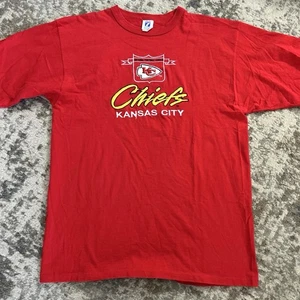 Vintage 1994 Logo 7 Kansas City Chiefs NFL Football Size Large Shirt Red - Picture 1 of 10