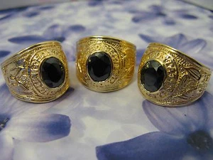 Chevalière T66 Onyx US Army Paratroopers Plaqué Or 18K de Dolly-Bijoux - Picture 1 of 1