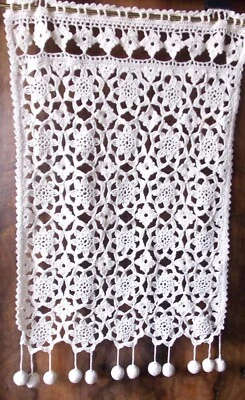 RIDEAU CROCHET ARTISANAT FRANCAIS S RAISONNIER  AUBEPINE - Photo 1/4