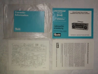 Manual De Instrucciones Documentos Grabadora De Cintas Radio Universum CTR 4346 - Imagen 1 de 4