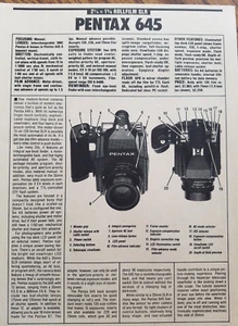 PENTAX 645 KAMERA MAGAZIN WERBUNG PRINTANZEIGE  - Bild 1 von 1