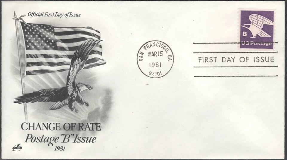 US Scott #1820 Coil single, Art Craft Cachet First Day Cover - Image 1 of 1