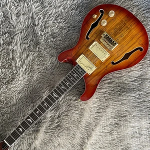 Guitarra Eléctrica PR SE Cherry Burst HH Pastillas Bird Burl Top Cuerpo Semi Hueco - Imagen 1 de 8
