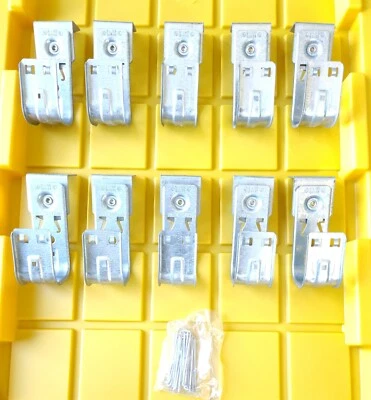 EATON B-LINE SERIES Lot Of 10 Eaton B-Line J-Hook BCH32-RB 2″ Hook With Angle Bracket For 1/4" Rod