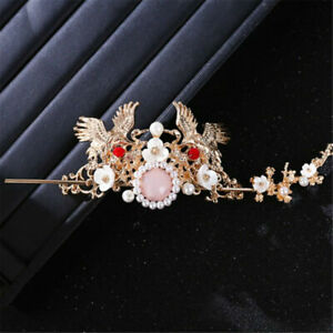 Chinese Style Hair Stick Alloy Pearl Coronet Hair Pin Vintage Hair Accessories