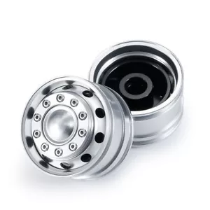 4 Stück Metall Reifen Vorderrad Nabe Truckfelgen Felgen Für RC 1:14 Tamiya LKW - Bild 1 von 9