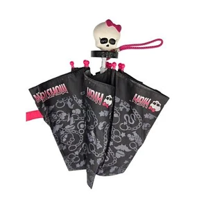 Mattel Monster High Umbrella Black Pink Skull Full Size Vintage 2011 Rare - Picture 1 of 11