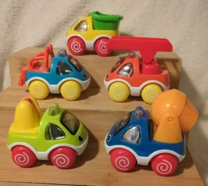 Edushape, Mighty Mini Vehicles, Set of 5- Construction Pullback Friction Cars - Picture 1 of 8