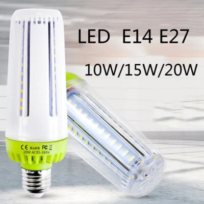 LED Corn Capsule Light Bulb E14 E27 Screw Ultra Base Bright White Lamp 10/15/20W - Image 1 of 4