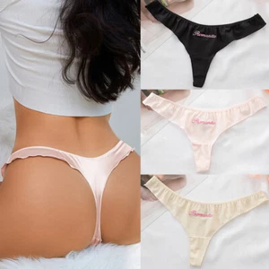 Sexy Womens Satin Panties Thong Invisible G string Bikini Lingeries Underwear - Imagen 1 de 23