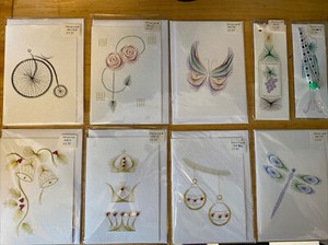 Seven Hand Stitched Christmas & Other Greeting Cards Mostly By Brenda Pavia-Lee