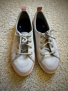 Sperry Light Gray W/Pink Trim Sz 9 Pre Owned Great Condition! - Picture 1 of 6