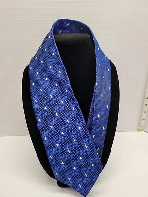 Corbata Woodward Para Hombre 100% Seda Azul Diseño Geométrico Estilo Clásico Foto 1 de 4