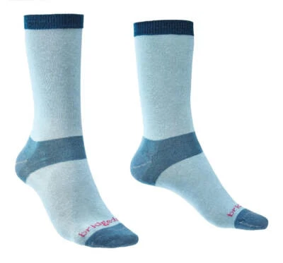 Meias de bota Bridgedale LINER camada base Coolmax forro x 2 femininas-céu - Imagem 1 de 4
