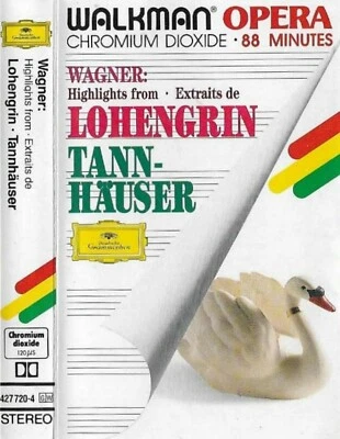 WAGNER HIGHLIGHTS LOHENGRIN TANNHAUSER CASSETTE ALBUM DG WALKMAN OPERA - Image 1 of 4