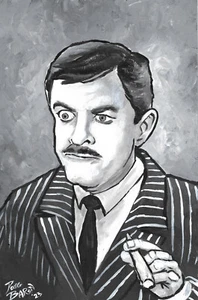 The Addams Family...Gomez.. Original Acrylic Paint Illustration - Picture 1 of 3