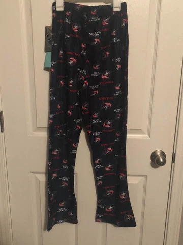 NWT Boys Large NHL Pajama Pants All Over Design Columbus Blue Jackets Cover