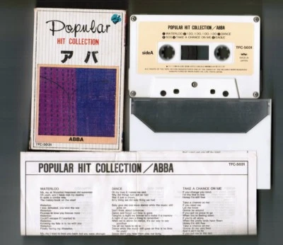 ABBA Popular Hit Collection JAPAN-ONLY CASSETTE  w/Pic Slip Case+Insert TFC-5031 - Image 1 of 3