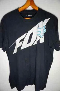 Vintage Fox Motocross Racing T Shirt XL Mens Black Logo Motorcycle Skate Grunge - Picture 1 of 3
