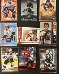 Lote de colección de tarjetas de hockey de la NHL numeradas al azar 9x - Imagen 1 de 1