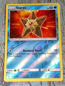 Staryu Basic Pokemon Card 2019 Team Up 28/181 Common REV-HOLO - Picture 1 of 4