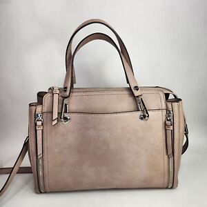 Calvin Klein Reyna Novelty Satchel Bag Color Tan Size 12.5" x 9"
