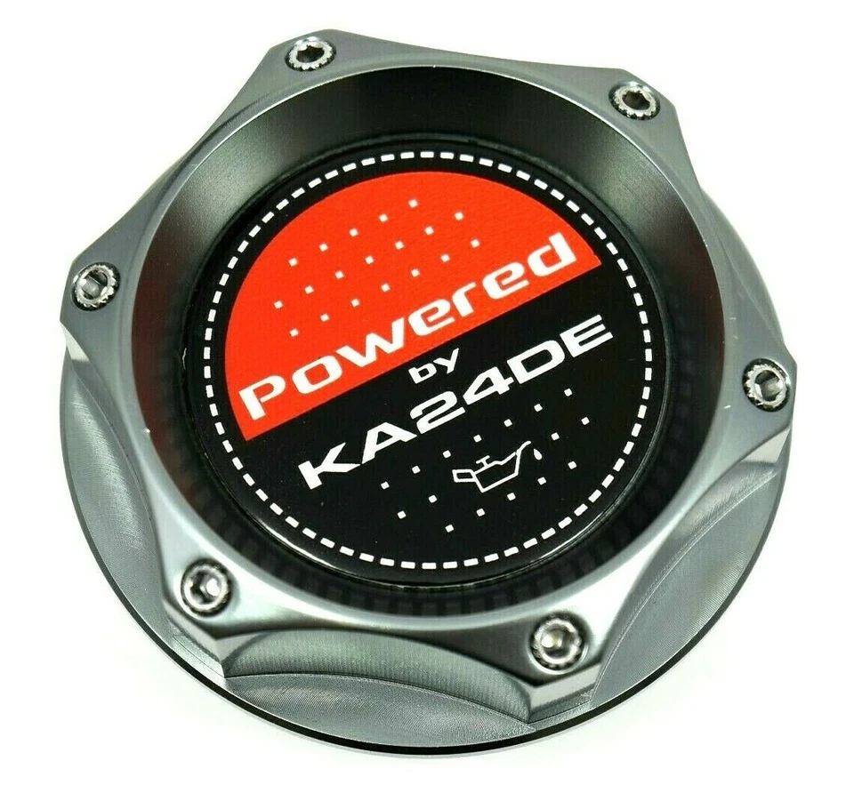 DRESS UP ENGINE BILLET OIL CAP FOR 91-93 NISSAN 240SX S13 KA24DE GUNMETAL - Image 1 of 1