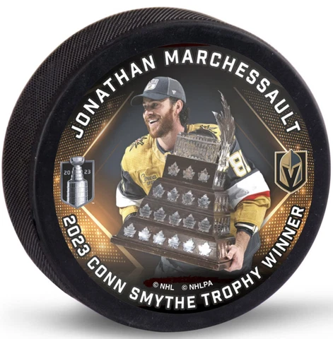 JONATHAN MARCHESSAULT VEGAS GOLDEN KNIGHTS 2023 NHL CONN SMYTHE COLLECTOR PUCK Cover