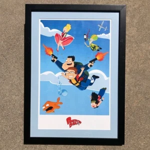 American Dad Characters Skydiving 2009 Comic Con Exclusive Framed Art Print - Picture 1 of 11