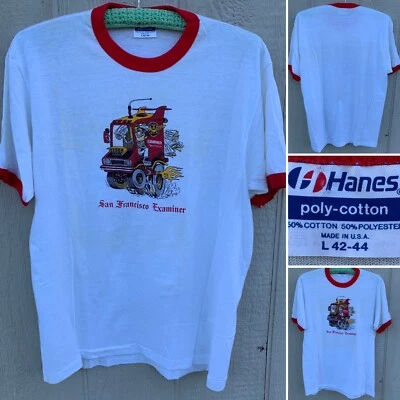 Camiseta gráfica vintage San Francisco Examiner timbre años 80 años 80 talla grande Foto 1 de 4