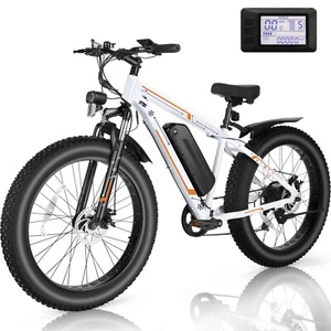 Upgrade 500W 48V 13AH Electric Bike 26" Fat Tire Bicycle Heavy Duty e Bike w/LCD - Picture 1 of 54