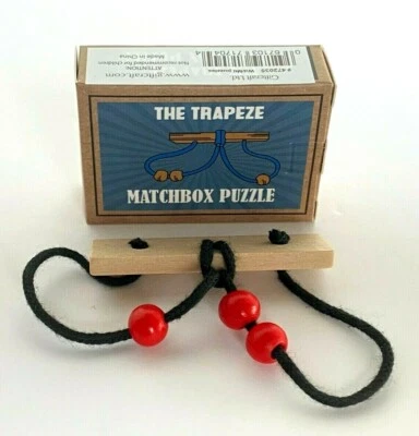Rompecabezas Brain Teaser Matchbox "The Trapeze" mover bola de un bucle a otro Foto 1 de 3