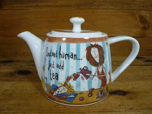 Johnson Brothers Born to Shop Porcelain Teapot & Lid Instant Human Just Add Tea - Picture 1 of 8