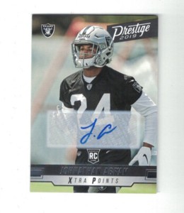 JOHNATHAN ABRAM 2019 Panini Prestige AUTO RC Rookie No. 246 Mississippi St. STAR