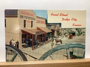 Front Street: Dodge City, KS - Vintage Postcard - Picture 1 of 3