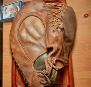 Vintage "Johnny Mize" 1930's Hutch Model 125 Hall of Famer Glove Mitt - Picture 1 of 10