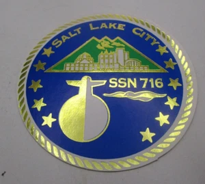 "Calcomanía de pegatinas USS Salt Lake City SSN-716" de la Marina de los Estados Unidos 3" - Imagen 1 de 1