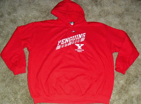 Youngstown State Penguins University Red Hoodie Sweatshirt sz. 4X XXXXL New Ncaa Cover