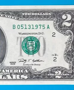 May 13, 1975 : B 05131975 A BIRTHDAY Note $2 Two Dollar Bill *UNC* - Picture 1 of 3