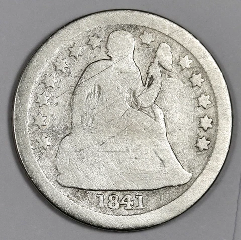 1841-o Seated Liberty Dime.  Circulated.  188024 Cover