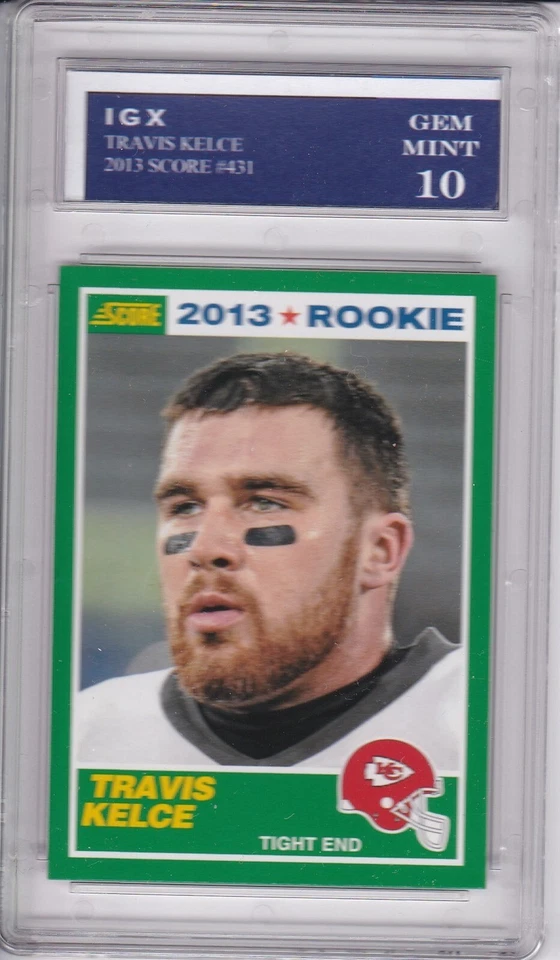 TRAVIS KELCE ROOKIE CARD 2013 Score Football 1989 Design GEM MINT 10 Chiefs RC! - Image 1 of 1