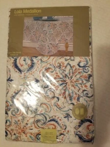 Elrene Home Fashions Lola Medallion Summer Vinyl Tablecloth Oblong 52" x 70" NEW - Picture 1 of 4