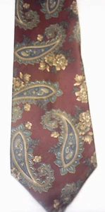 Oscar de la Renta mehrfarbige Paisley klassische spitze Krawatte Made in USA - Bild 1 von 3